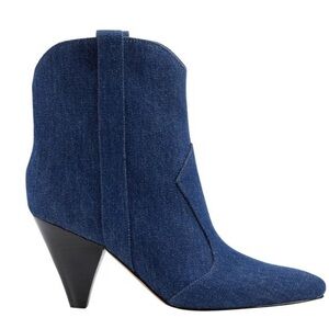 Marc Fisher Carissa Denim Western Bootie in Size 7